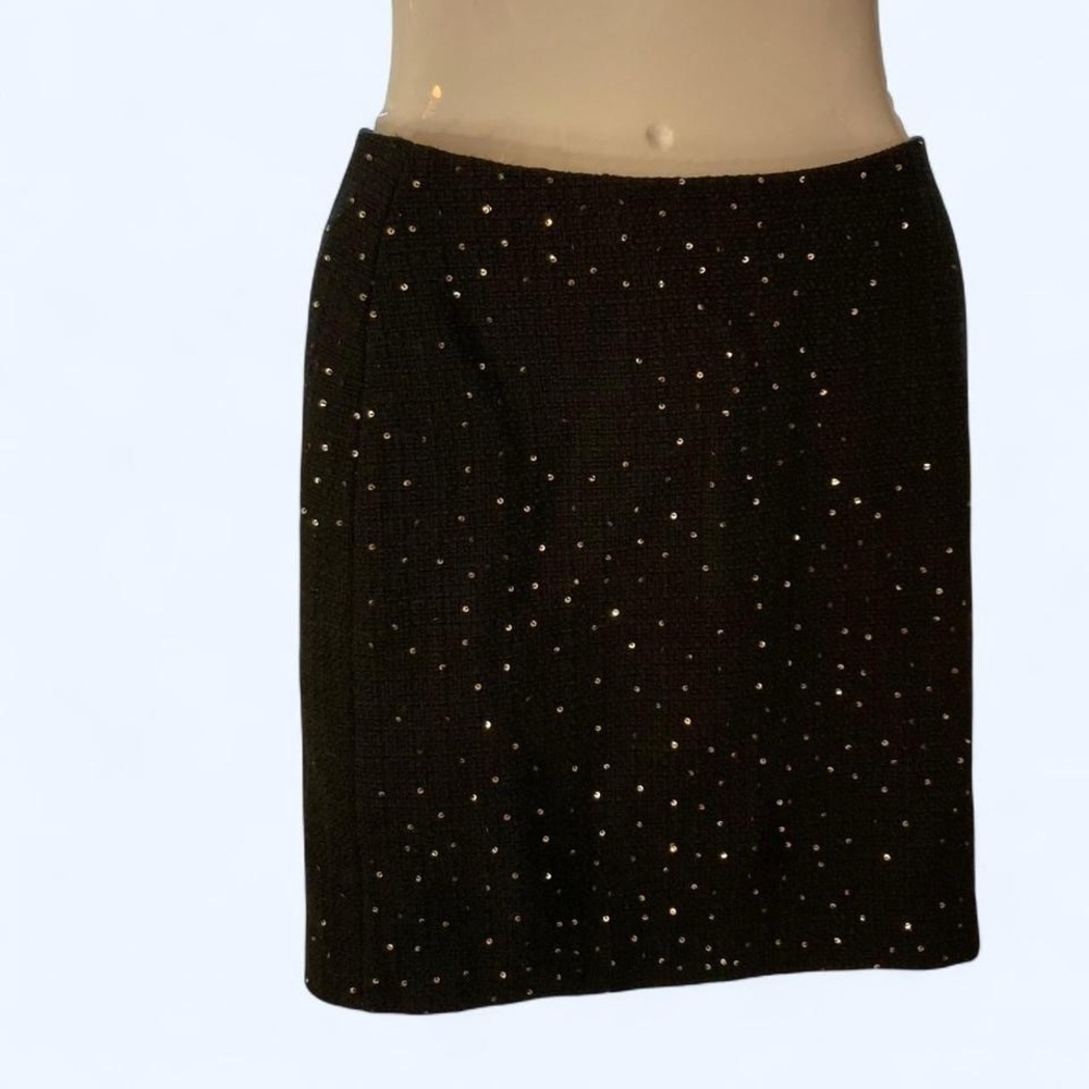 Ann Taylor black and silver beaded pencil skirt 0P
black, beaded